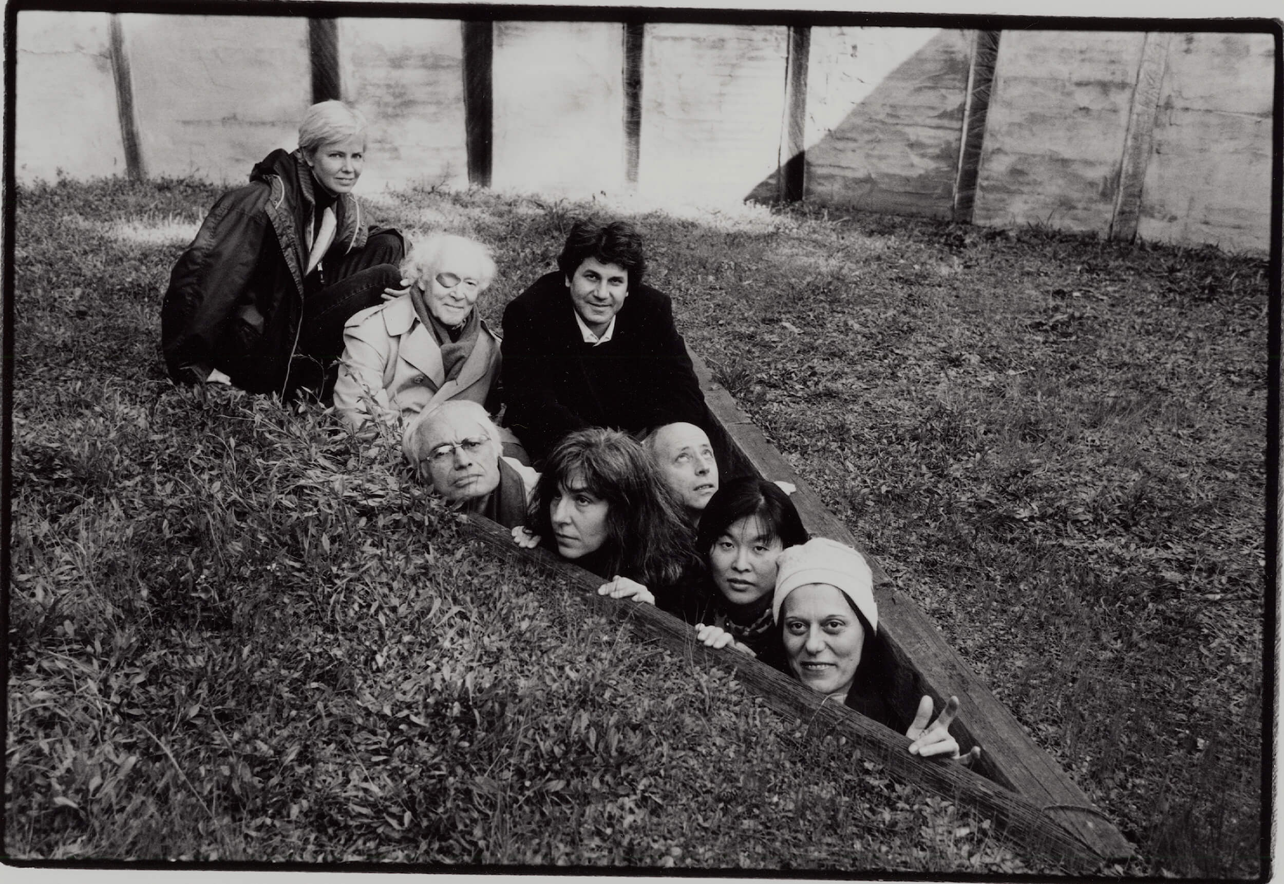 OM 10 festival composers pose in sculpture on the grounds of the Djerassi Resident Artists Program OM 10 festival composers pose in sculpture on the grounds of the Djerassi Resident Artists Program