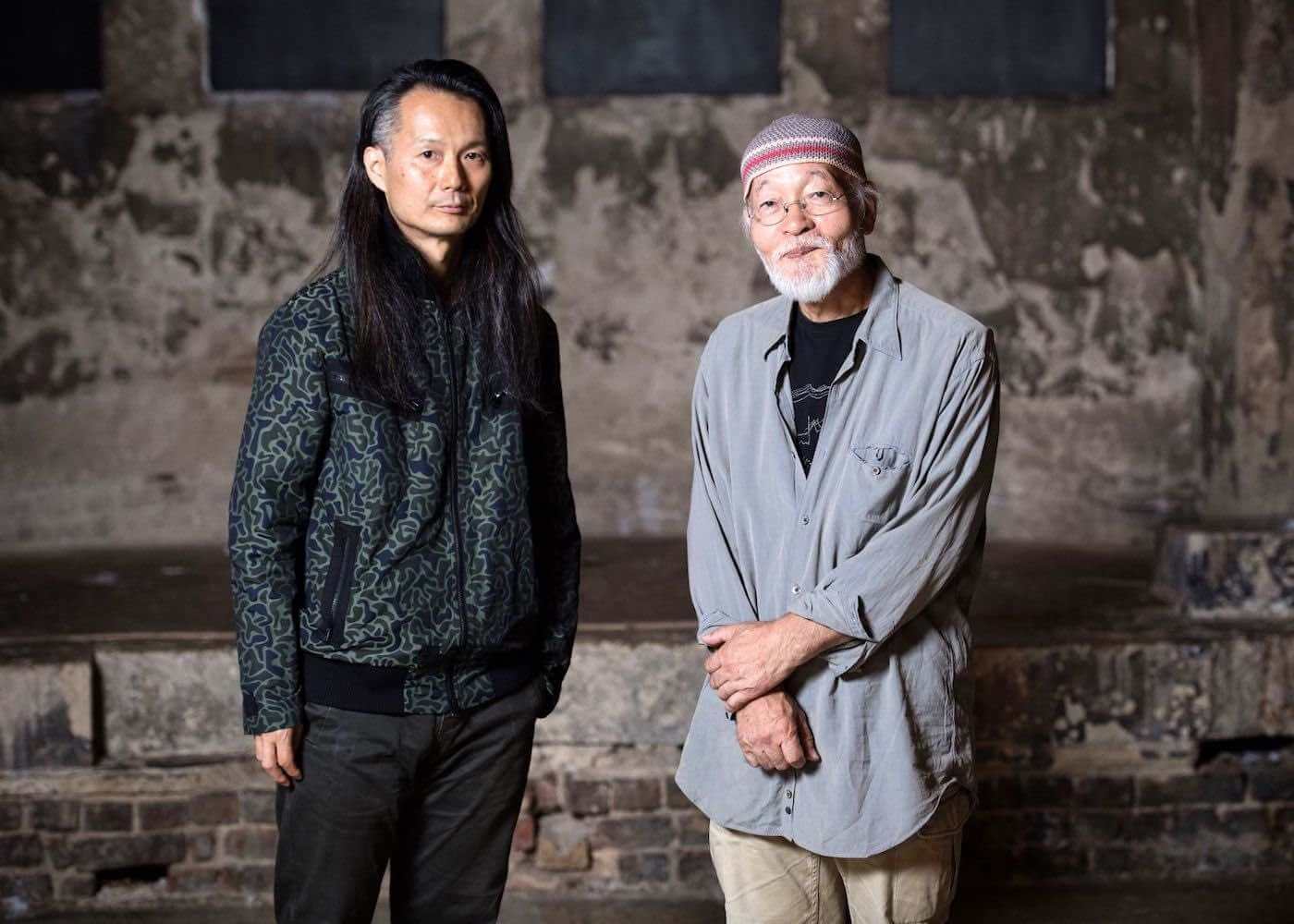 Aki Onda (left) and Akio Suzuki, by Brian Whar