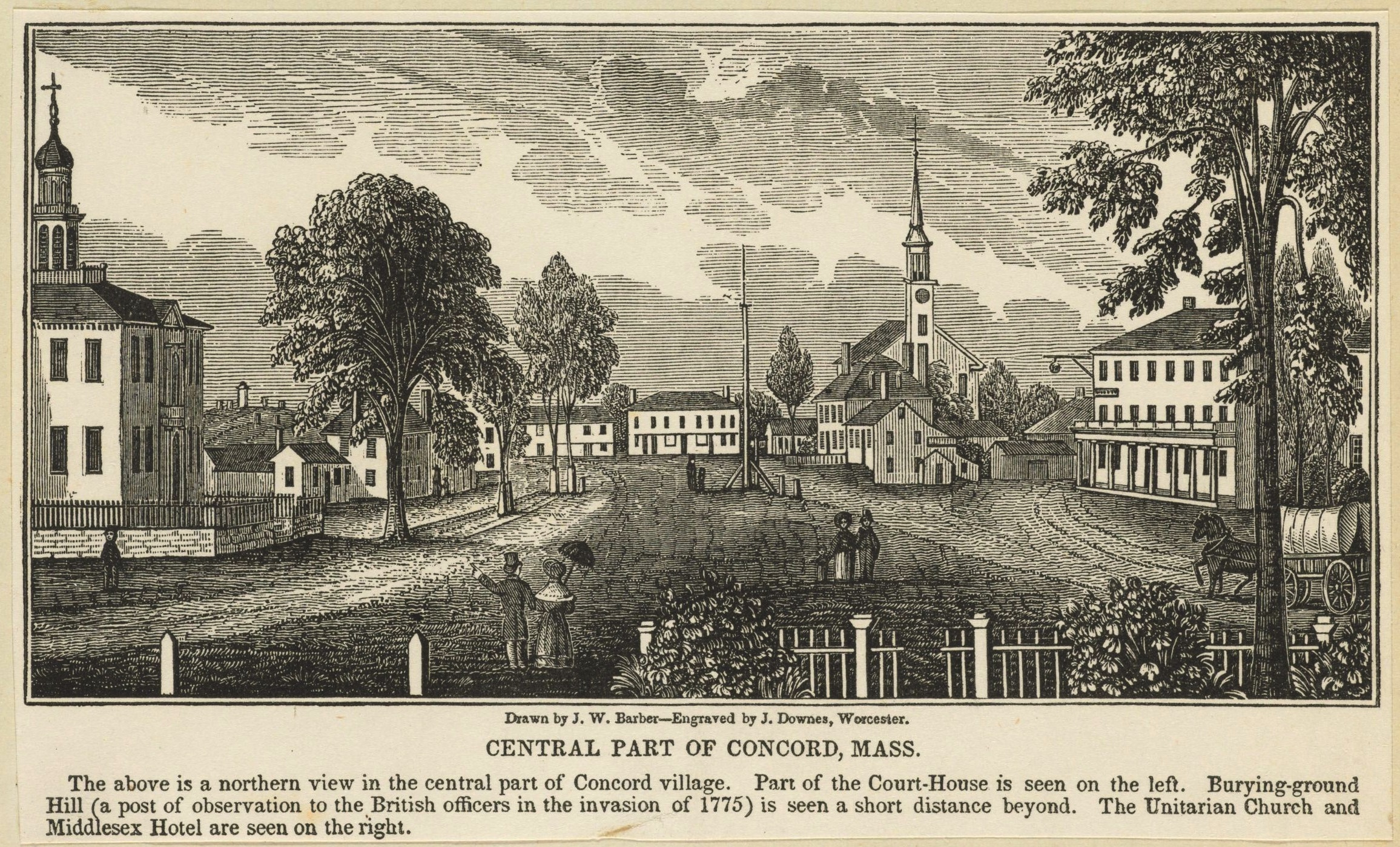 drawing of Concord, Massachusets