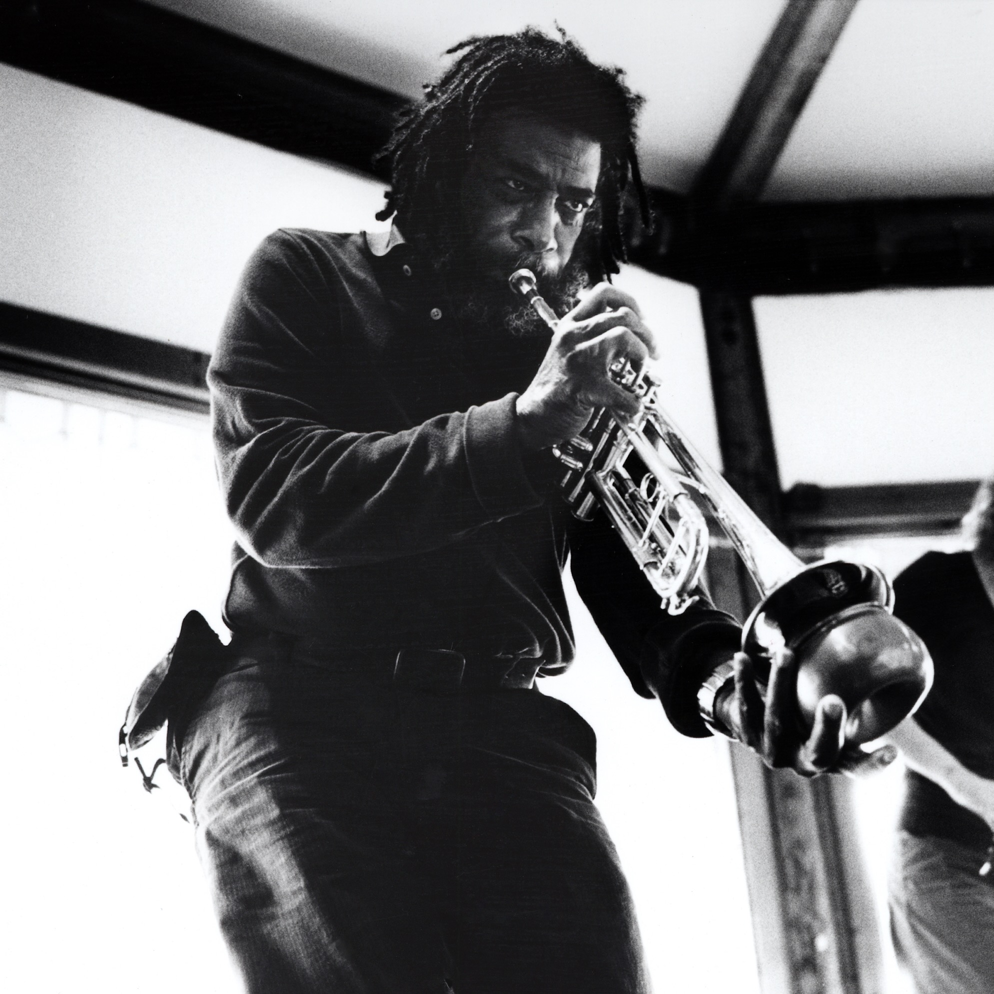Wadada Leo Smith Wadada Leo Smith playing trumpet with a metal mute
