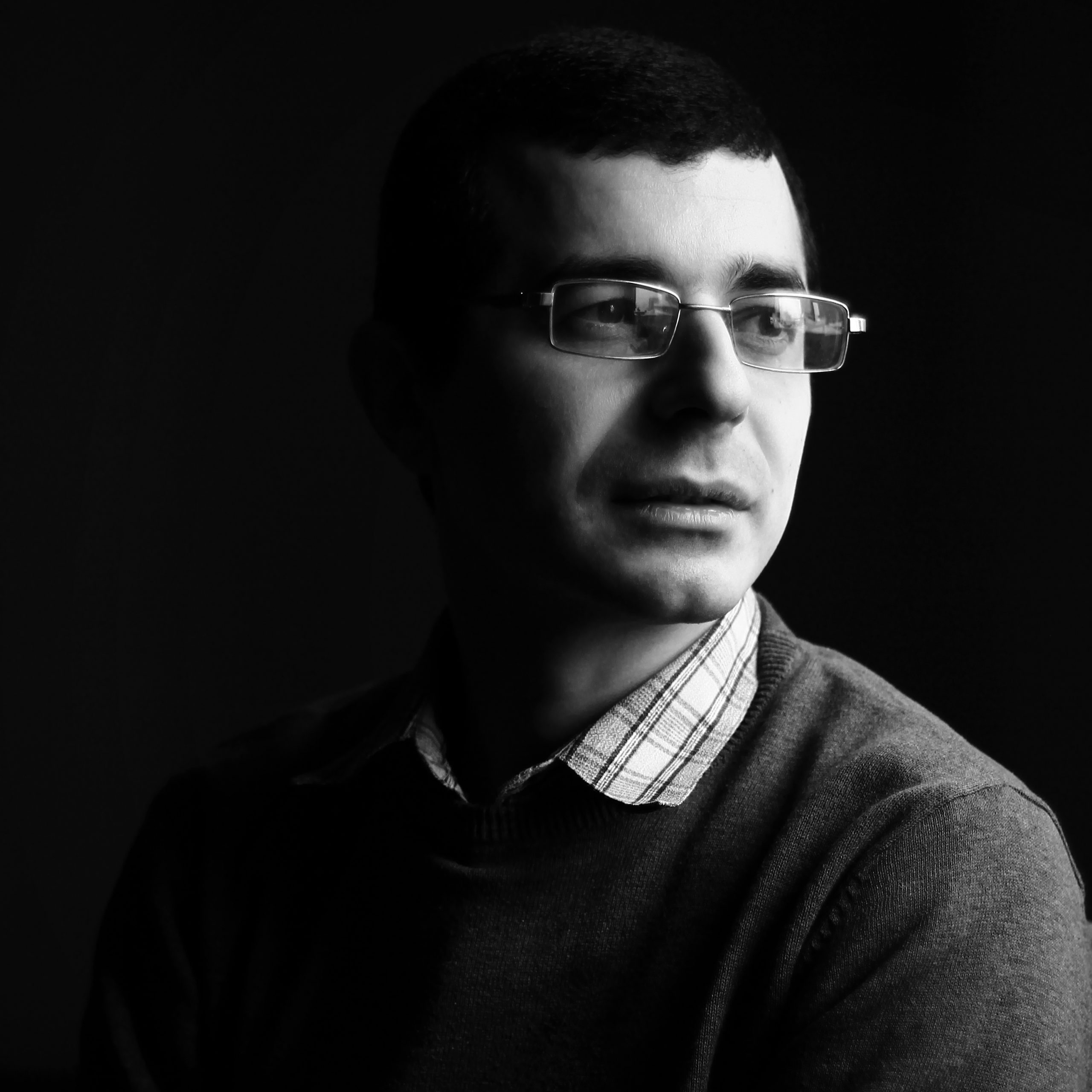 black and white photo of Artur Avanesov
