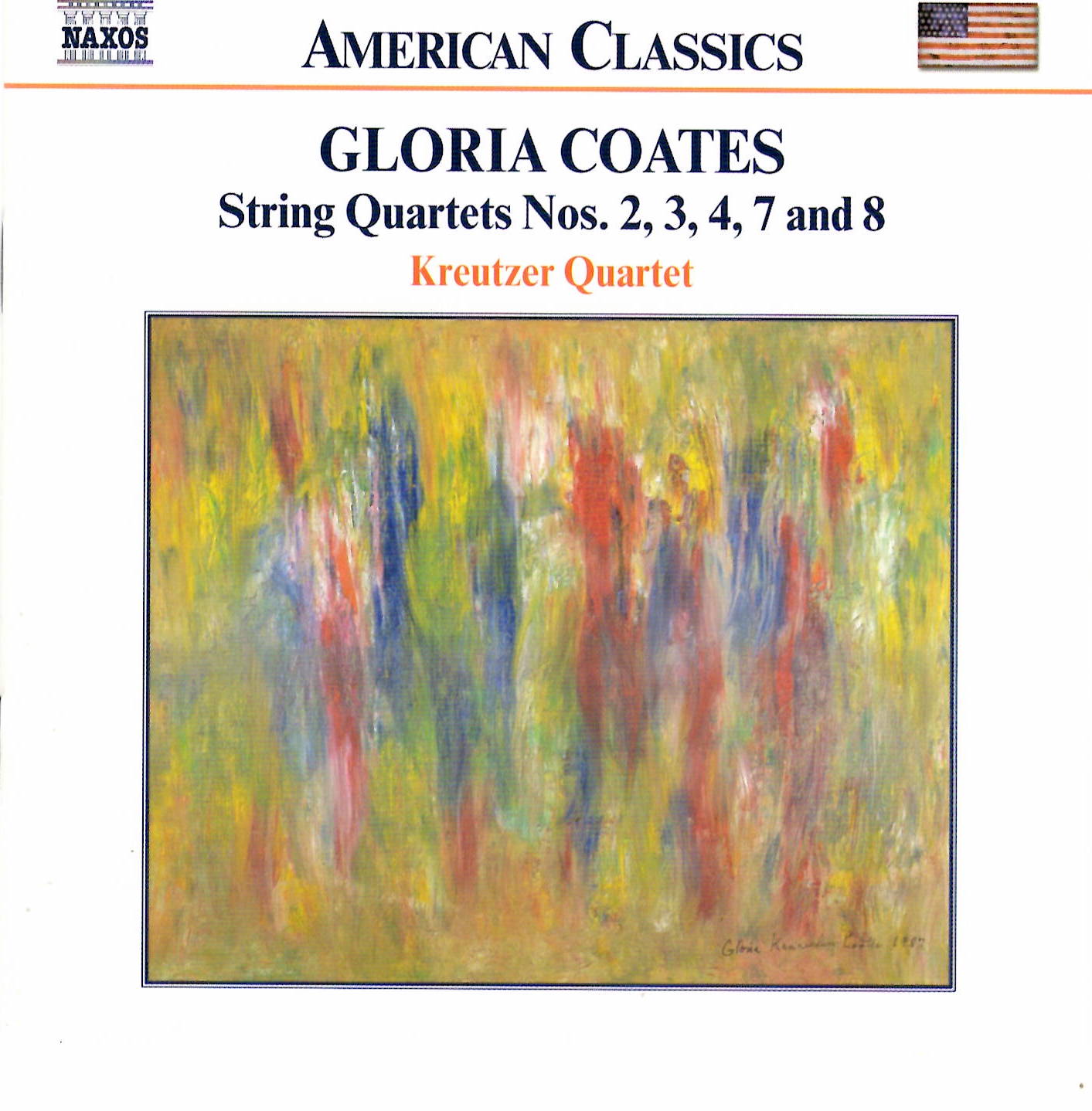 gloria-coates-string-quartets.jpg An LP cover with a smeared Abstract-Expressionist painting.