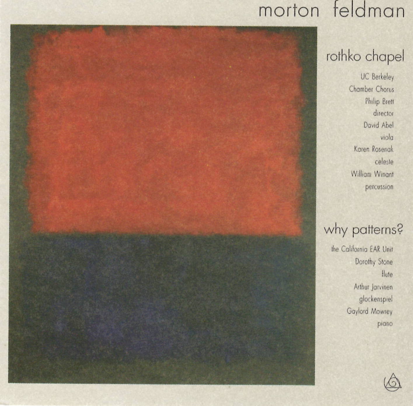 Morton Feldman Rothko Chapel